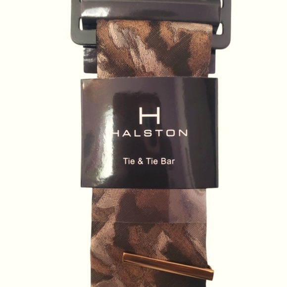 HALSTON Tie & Tie Bar - Picture 2 of 5